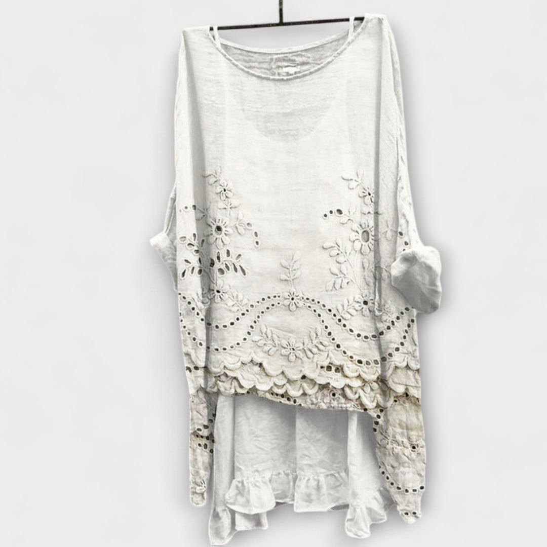Ella - Bluse med dobbelt kant