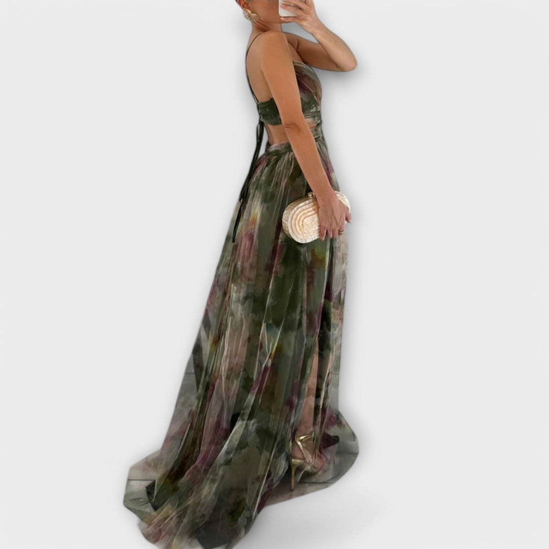 Annai mesh maxi kjole - Elegant og tætsiddende