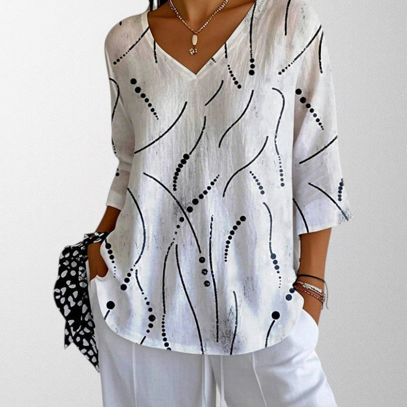Olivia - Vintage Afslappet T-Shirt