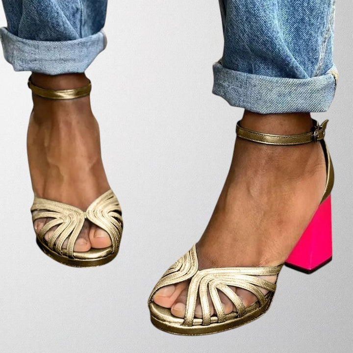 Olivia - Klassiske sandaler med ankelrem og åbne tæer
