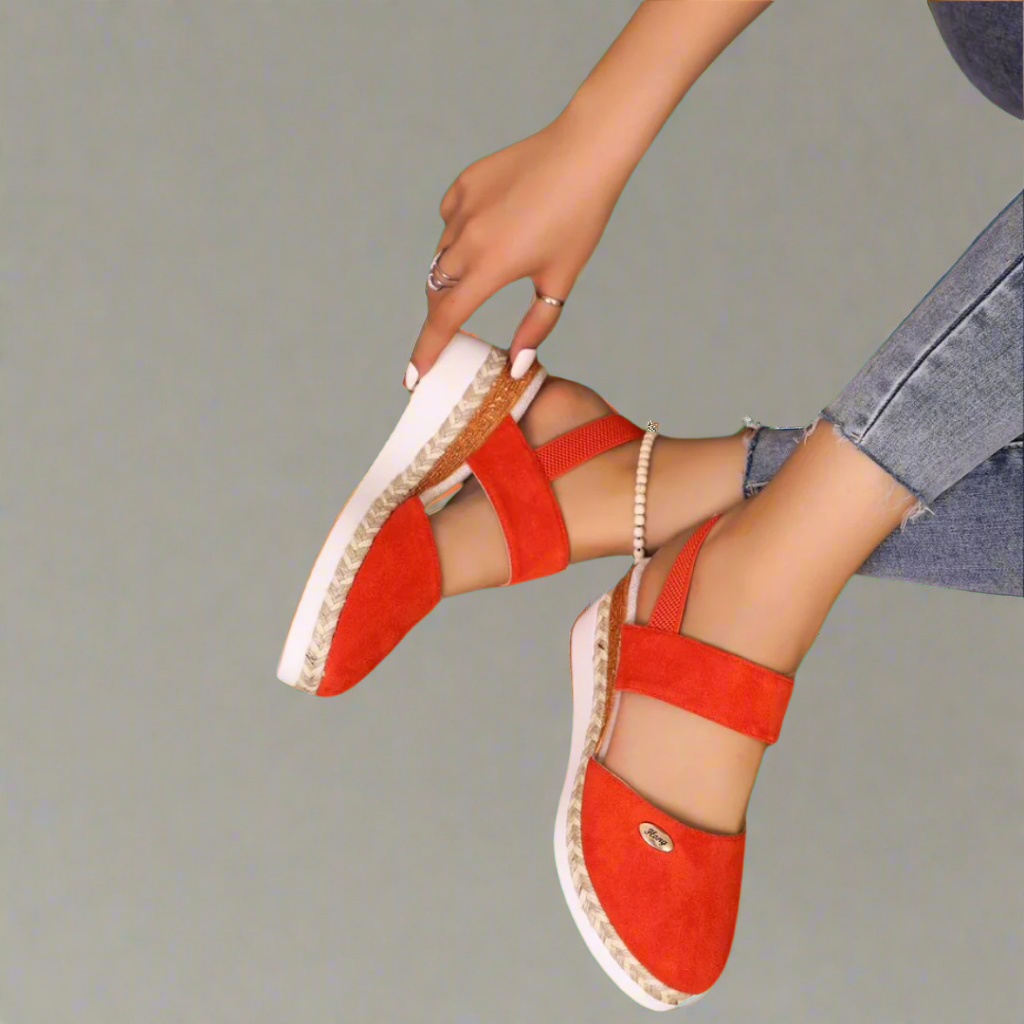 Gitta | Plus-Size Wedge Sandaler til Kvinder – Komfortable og Fleksible