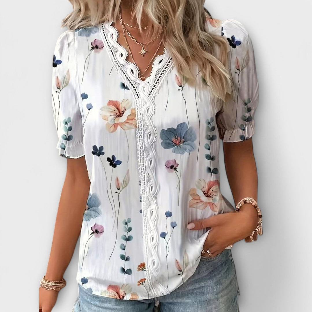 Emily - Trendy V-hals T-shirt