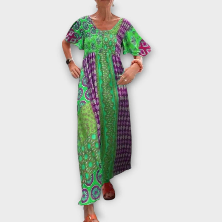Ilse - Boho Kjole i Strålende Farver