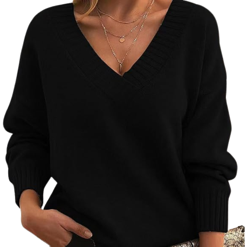 Luksus cashmere trøje med V-hals - Perfekt til hverdagsbrug