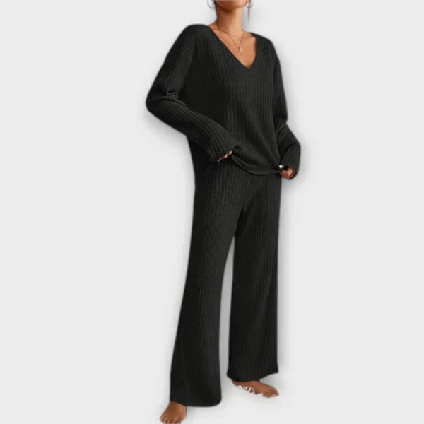 Ribbet Loungewear Sæt