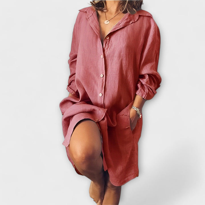 Lorivelle – Casual Linned Bluse til Daglig Brug