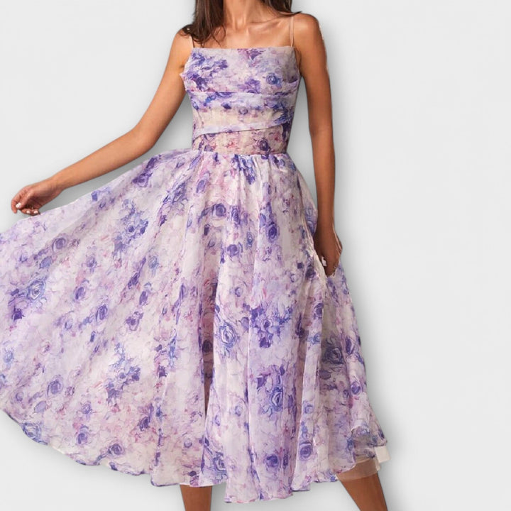 Carissa - Elegant Midi Kjole i Chiffon