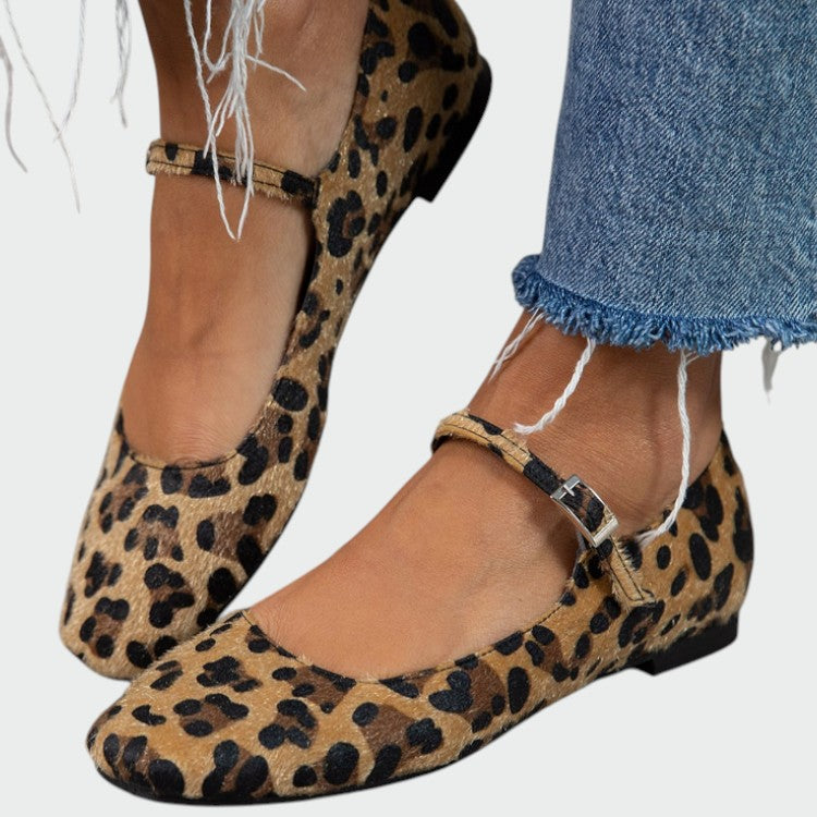 Olivia - Leopardprint Mary Jane Sko