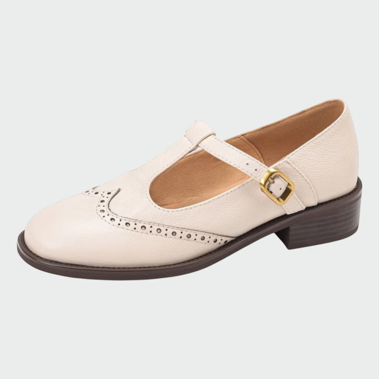 Olivia – Elegant Læder Mary Jane Sko