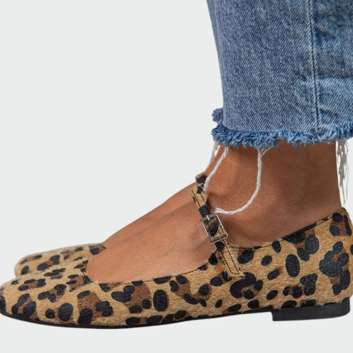 Olivia - Leopardprint Mary Jane Sko