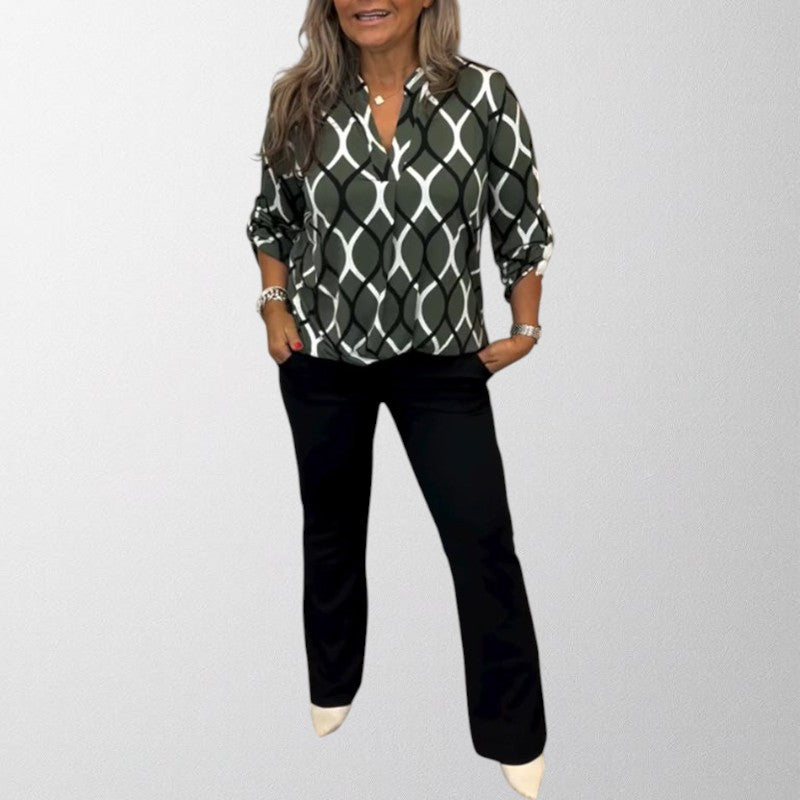 Olivia - Grafisk Print T-shirt