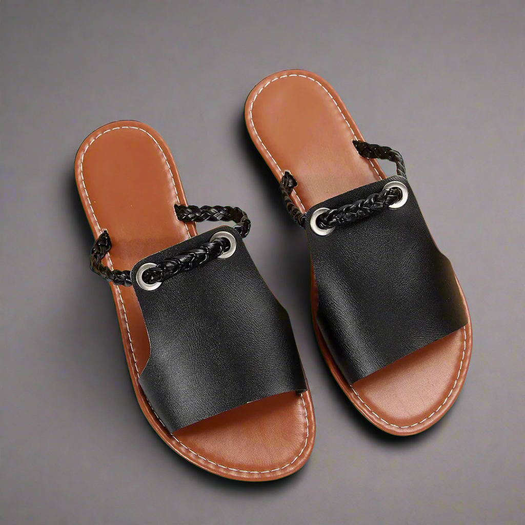 Katelina | Håndlavede Flade Sandaler i Premium Kvalitet