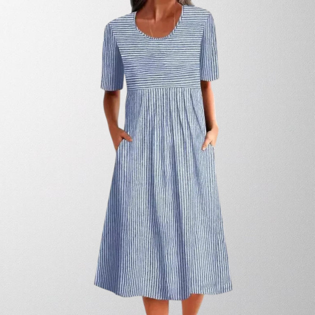 Amelia - Casual Stribet Sommerkjole