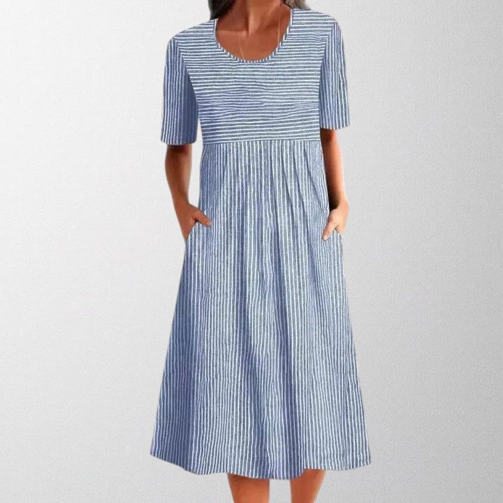 Amelia - Casual Stribet Sommerkjole
