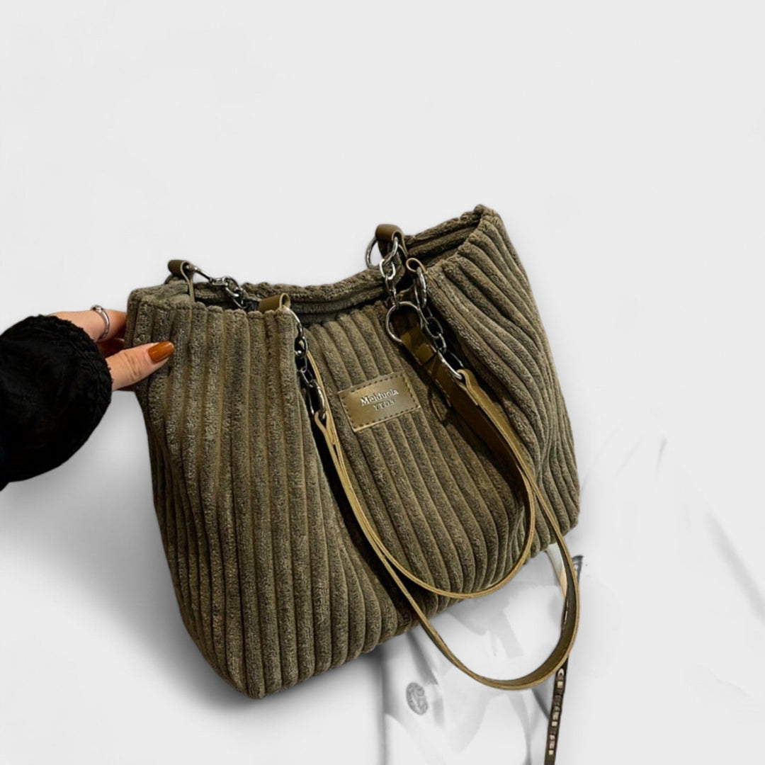 Olívia – Blød Corduroy Skuldertaske