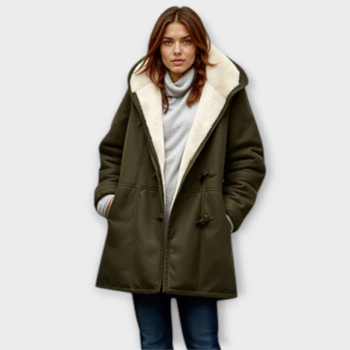 Antonia – Hyggelig Faux Fur-foring Frakke
