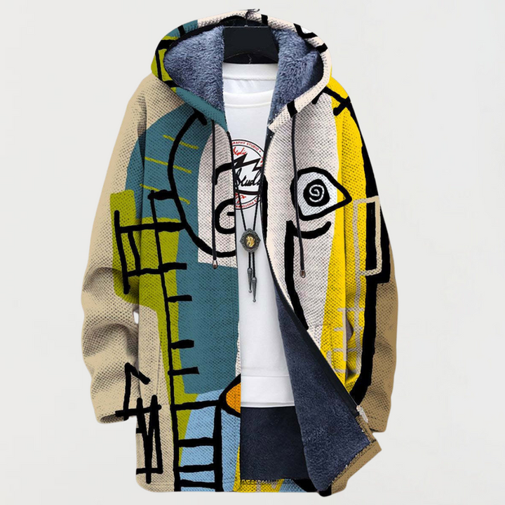 Abstrakt mønster cardigan