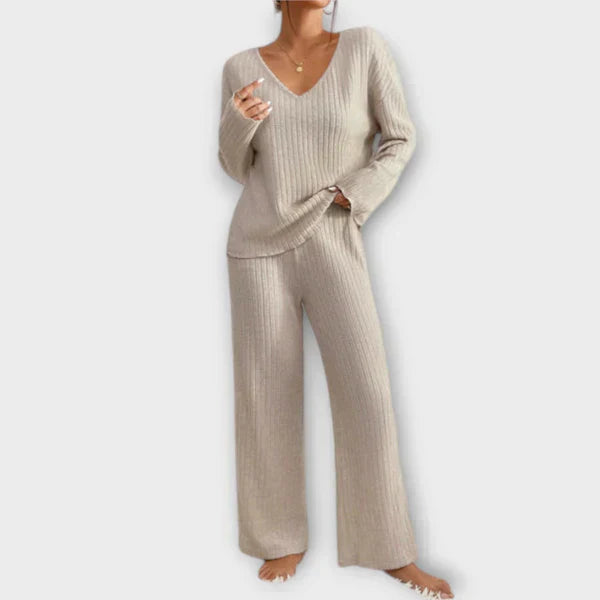 Ribbet Loungewear Sæt