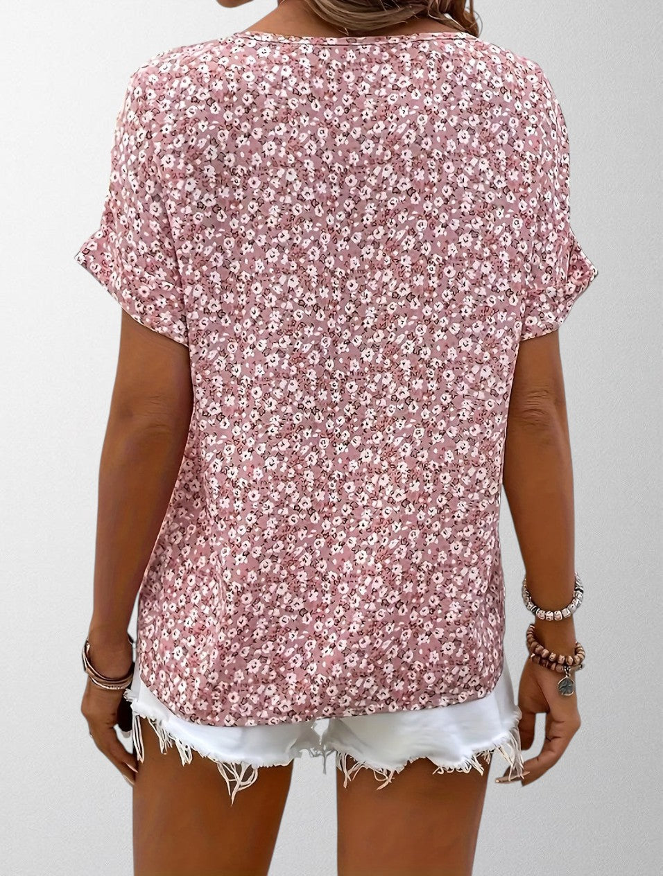 Olivia - Blomster Button-Up Skjorte