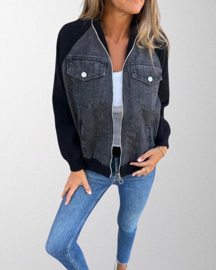 Olivia - Unik denimjakke med vintage twist