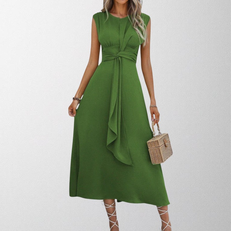 Olivia - Elegant Ærmeløs Rund Hals Maxi Kjole