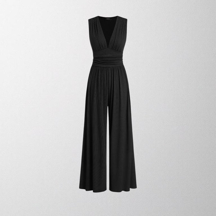 Olivia – Chic Uden Ærmer Bred Ben Jumpsuit