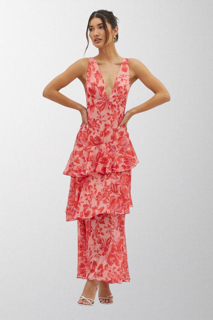 Olivia - Bloom Shift Midi Kjole