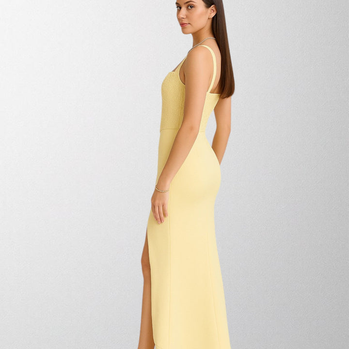 Olivia - Rynket satin korsettkjole