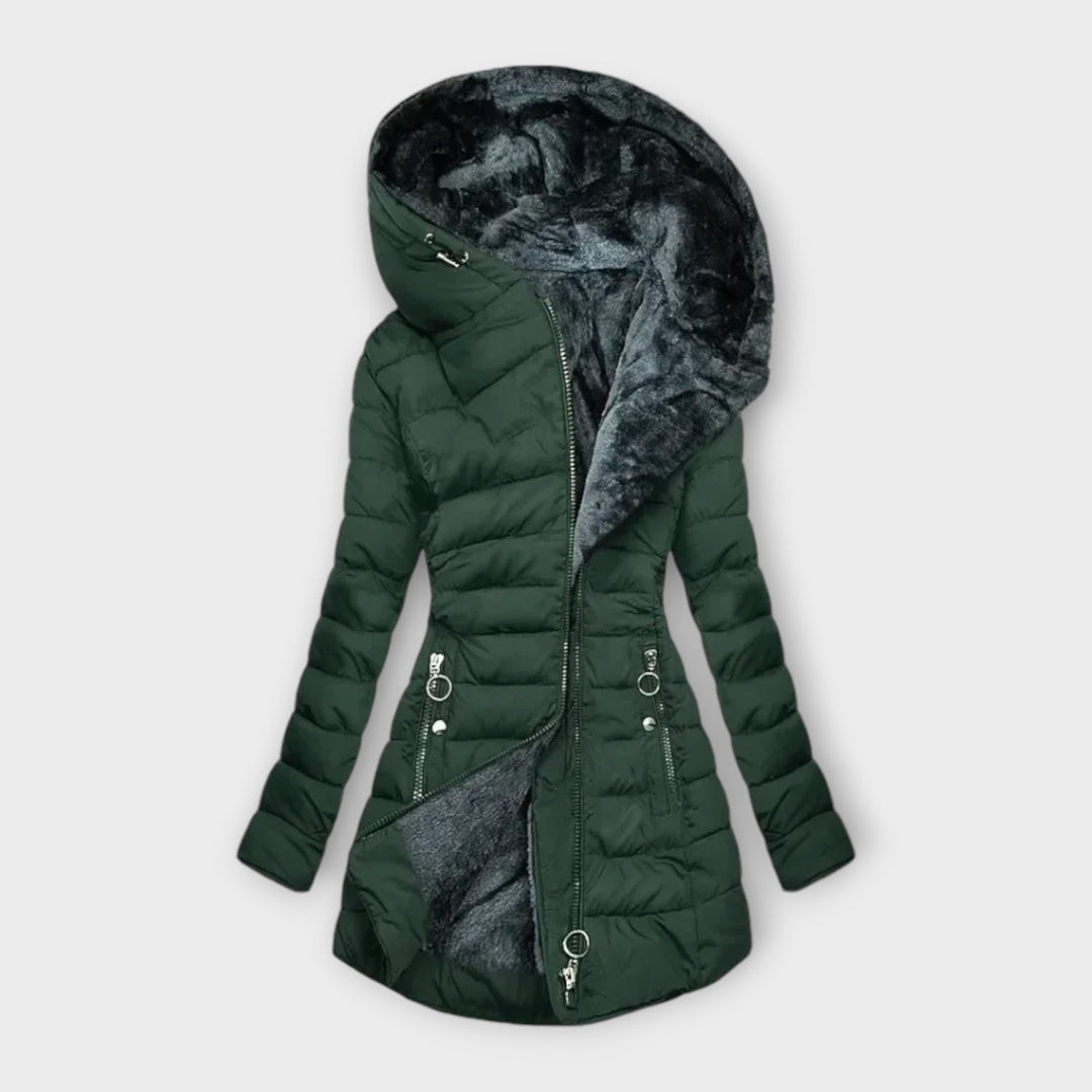 Kori – Hyggelig Faux Fur-Beklædt Frakke