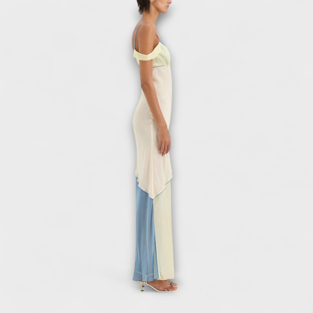 Cornelia - Midi Kjole Thames med Splice Detalje
