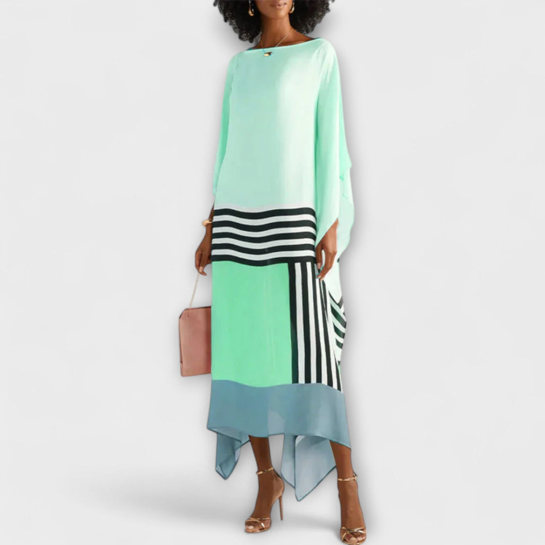 Anke - Geometrisk kaftan med løst snit