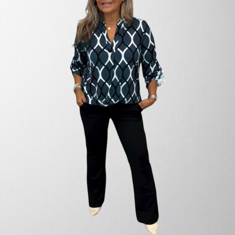 Olivia - Grafisk Print T-shirt