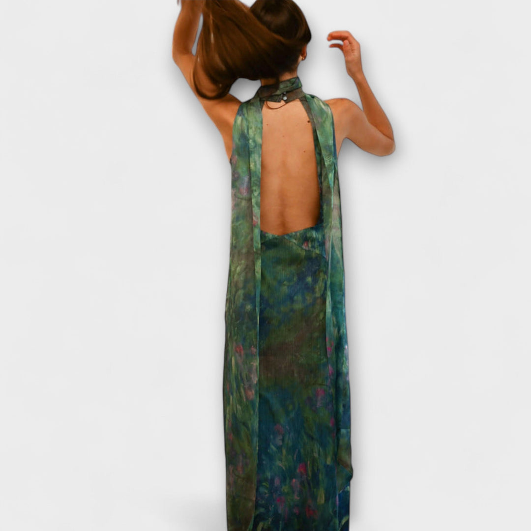 Henriette - Maxikjole Iris Print Monet