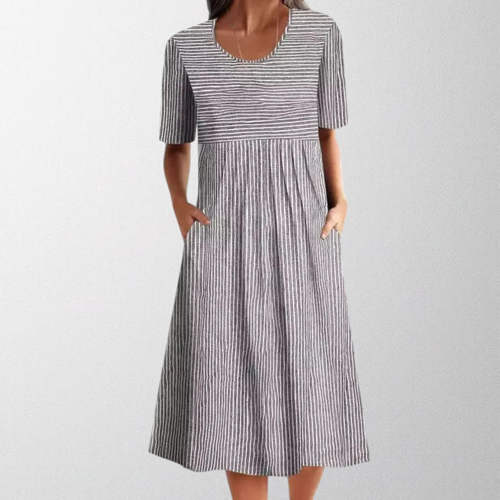 Amelia - Casual Stribet Sommerkjole
