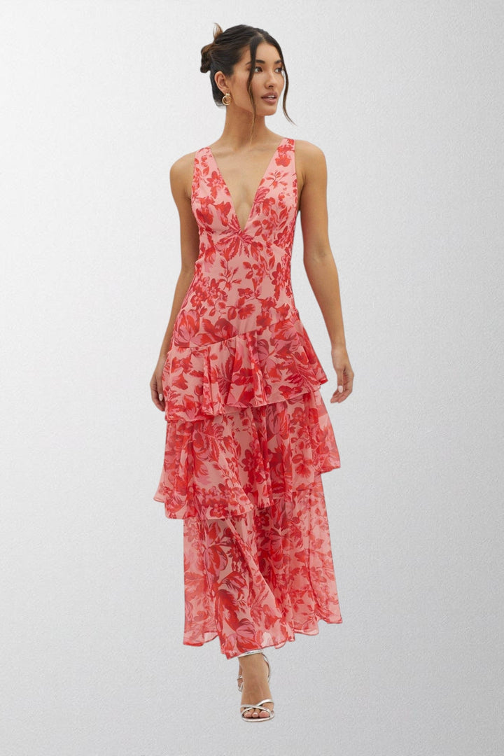 Olivia - Bloom Shift Midi Kjole