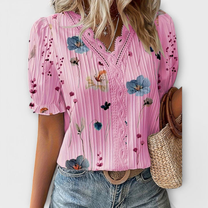 Emily - Trendy V-hals T-shirt