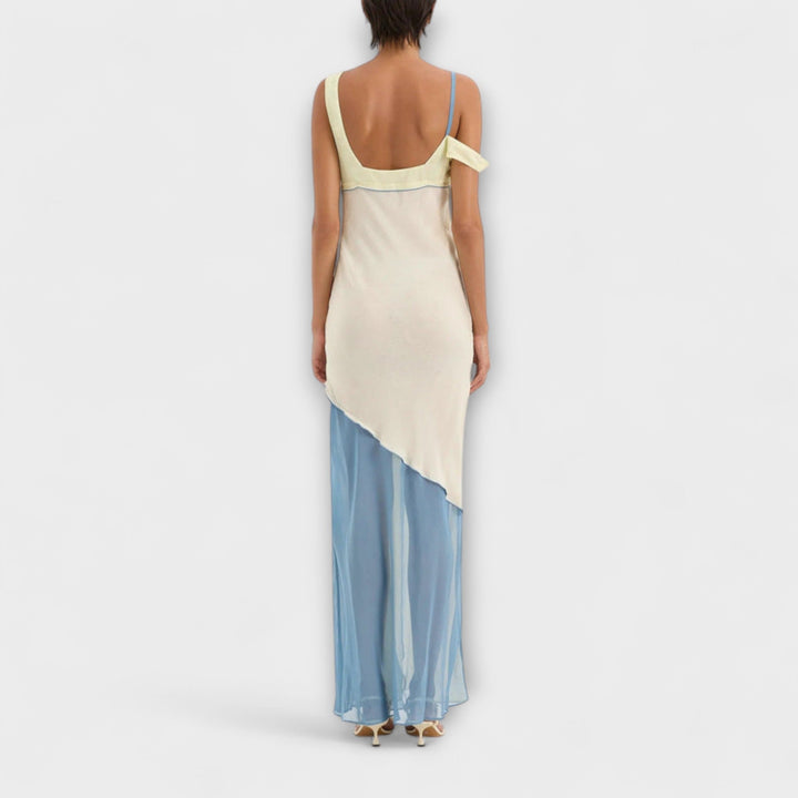 Cornelia - Midi Kjole Thames med Splice Detalje
