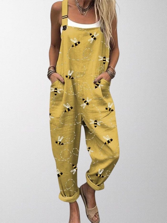 Olivia - Kunstnerisk Gårdsprint Jumpsuit