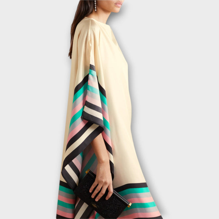 Anke - Geometrisk kaftan med løst snit