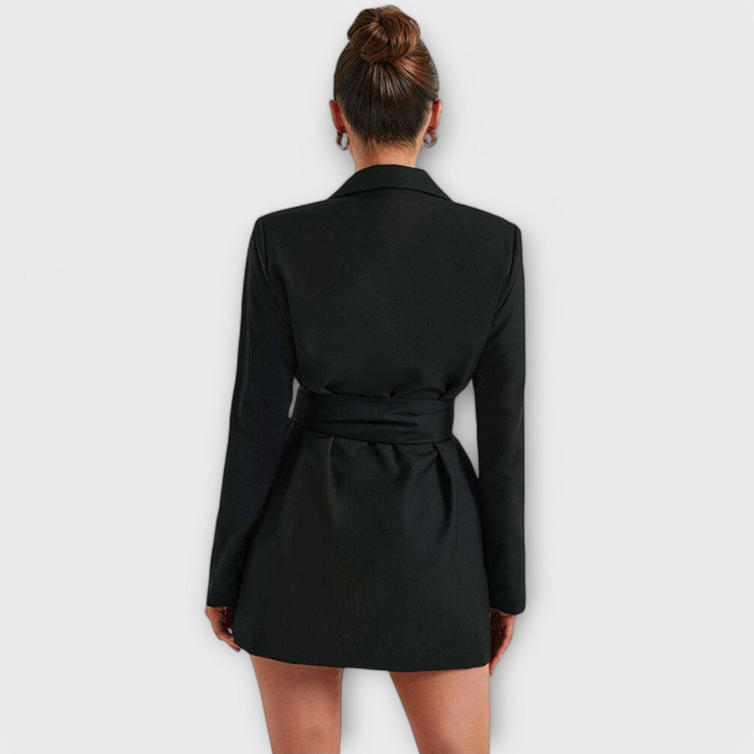 Brigitte - Blazer kjole med V-udskæring