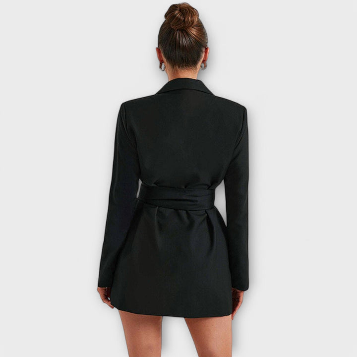 Brigitte - Blazer kjole med V-udskæring