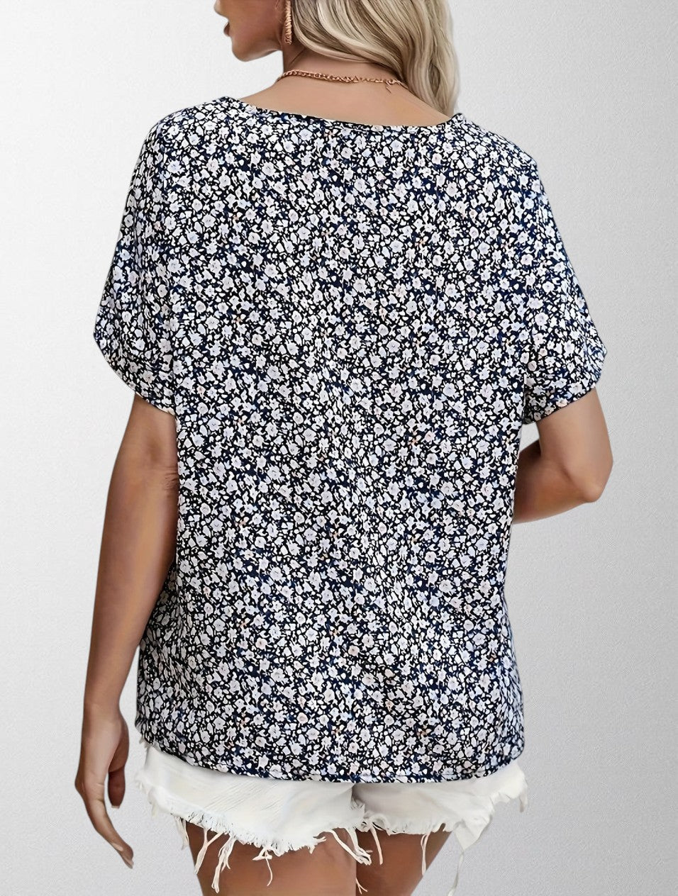 Olivia - Blomster Button-Up Skjorte