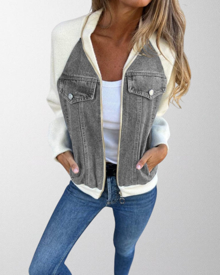 Olivia - Unik denimjakke med vintage twist
