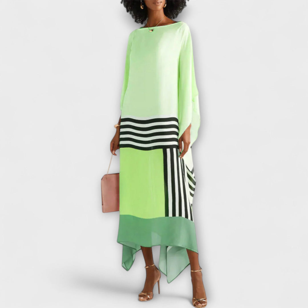 Anke - Geometrisk kaftan med løst snit