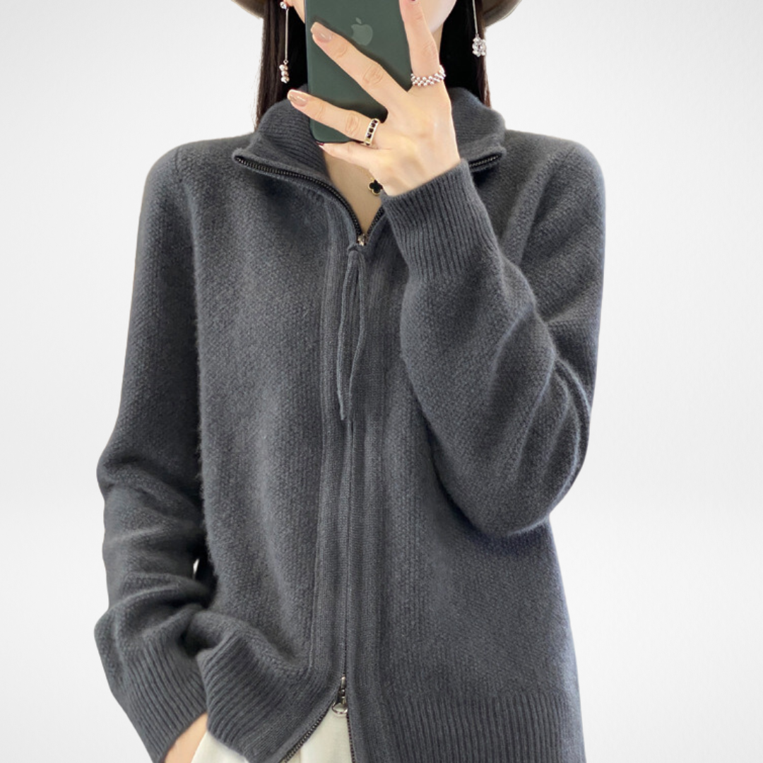 Lisa | Cashmere Lynlås Vest