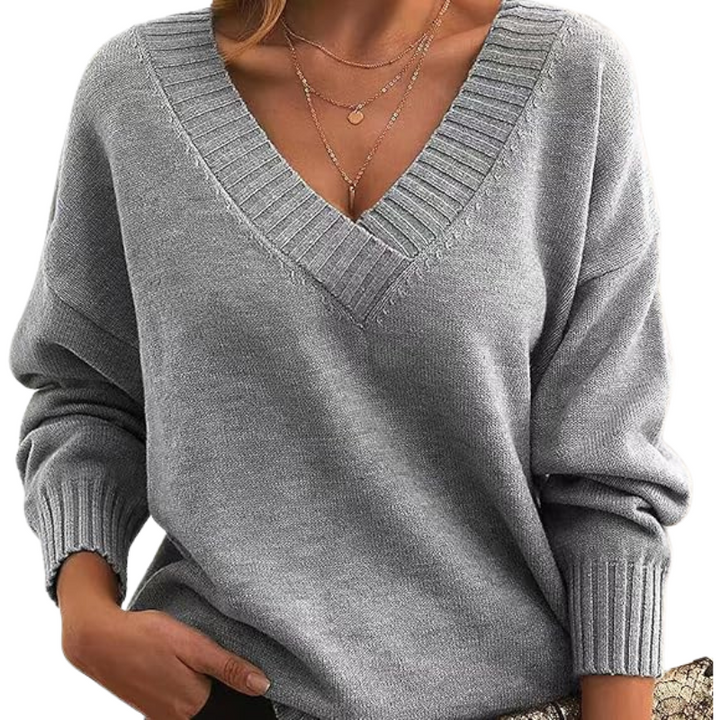 Luksus cashmere trøje med V-hals - Perfekt til hverdagsbrug