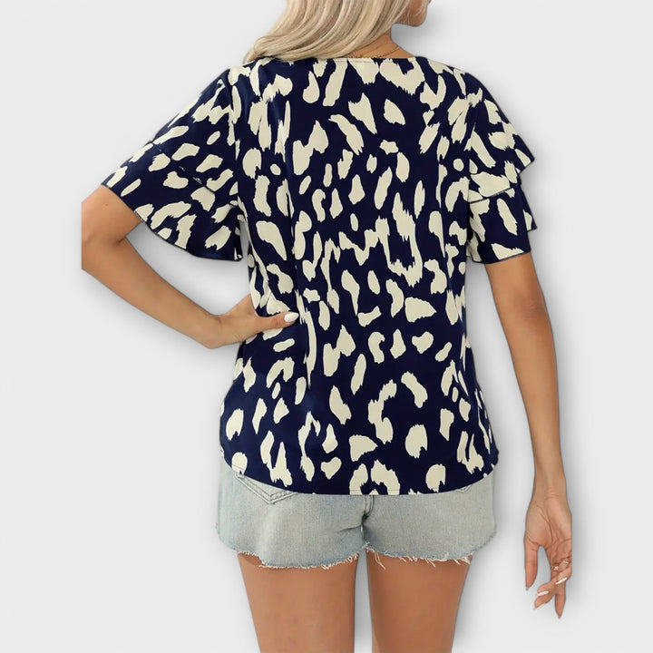 Evelyn - Løs bluse med rund hals