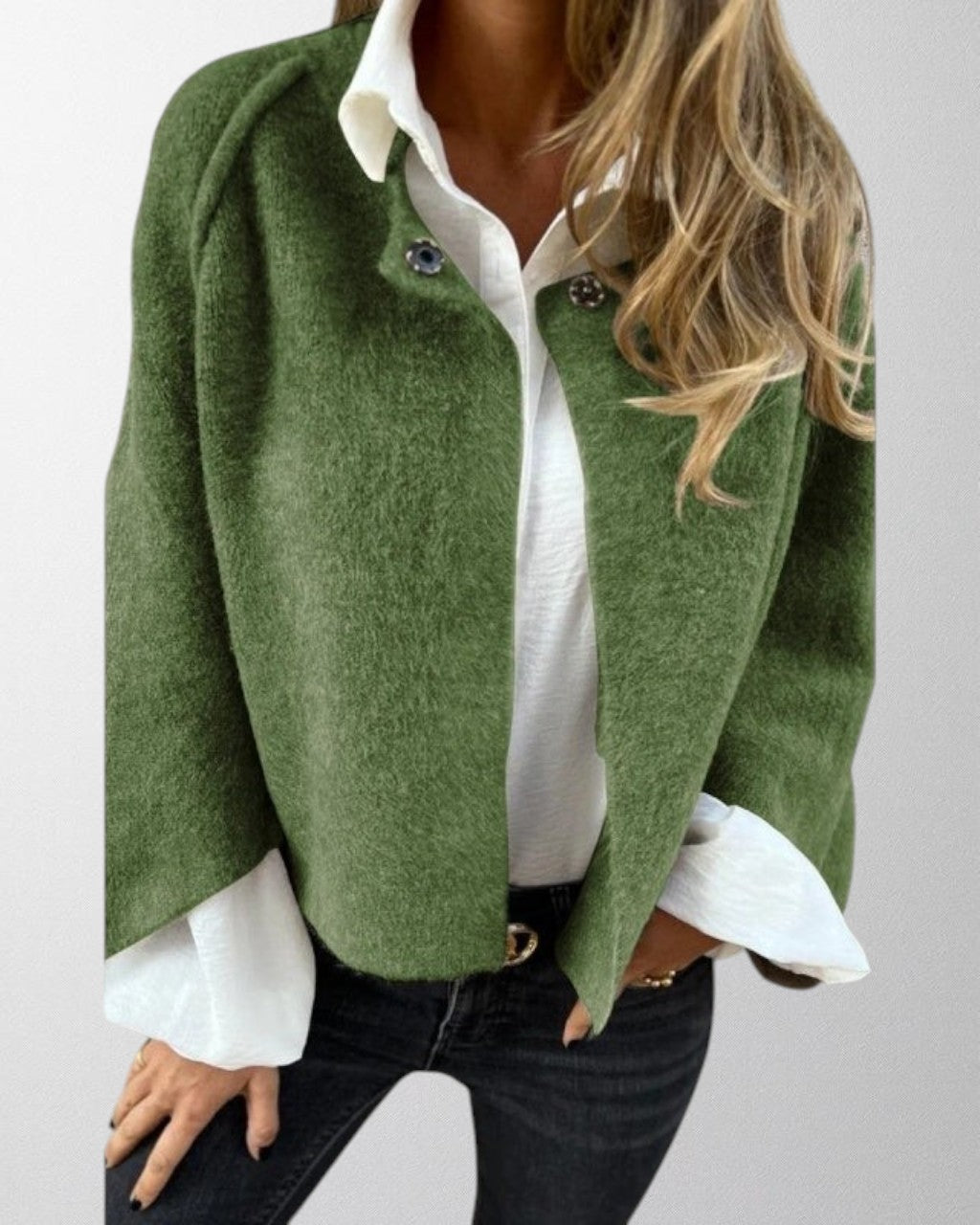 Olivia - Kort jakke med elegante, udvidede ærmer