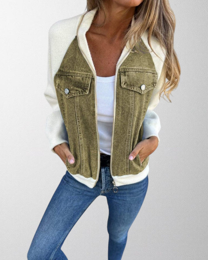 Olivia - Unik denimjakke med vintage twist