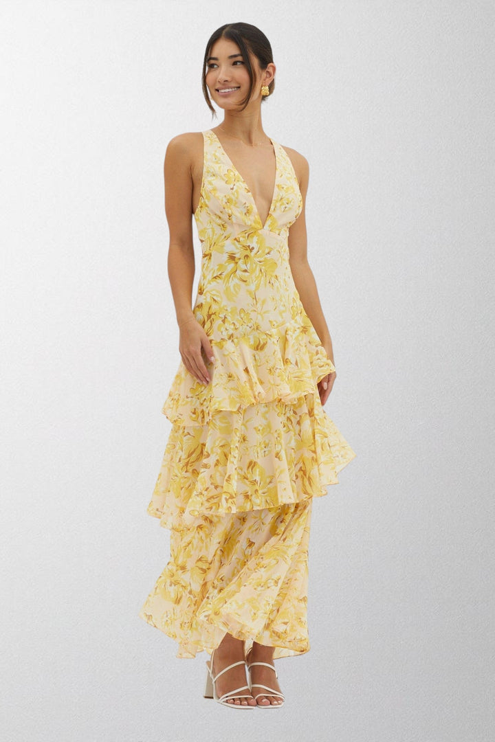 Olivia - Bloom Shift Midi Kjole
